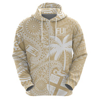 Custom Indo Fijians Hoodie Fiji ke Hindustani Polyneisan Paisley Beige Style LT9 - Polynesian Pride