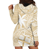 Custom Indo Fijians Hoodie Dress Fiji ke Hindustani Polyneisan Paisley Beige Style LT9 - Polynesian Pride