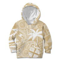 Custom Indo Fijians Kid Hoodie Fiji ke Hindustani Polyneisan Paisley Beige Style LT9 Hoodie Beige - Polynesian Pride