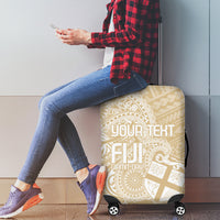 Custom Indo Fijians Luggage Cover Fiji ke Hindustani Polyneisan Paisley Beige Style LT9 - Polynesian Pride