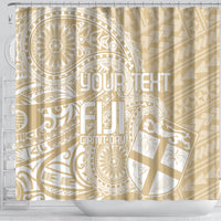 Custom Indo Fijians Shower Curtain Fiji ke Hindustani Polyneisan Paisley Beige Style LT9 - Polynesian Pride