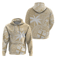 Custom Indo Fijians Zip Hoodie Fiji ke Hindustani Polyneisan Paisley Beige Style LT9 - Polynesian Pride