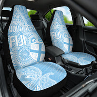 Custom Indo Fijians Car Seat Cover Fiji ke Hindustani Polyneisan Paisley Blue Style LT9 One Size Blue - Polynesian Pride