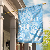 Custom Indo Fijians Garden Flag Fiji ke Hindustani Polyneisan Paisley Blue Style LT9 House Flag Blue - Polynesian Pride