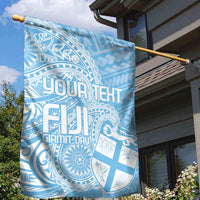 Custom Indo Fijians Garden Flag Fiji ke Hindustani Polyneisan Paisley Blue Style LT9 - Polynesian Pride