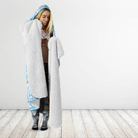 Custom Indo Fijians Hooded Blanket Fiji ke Hindustani Polyneisan Paisley Blue Style LT9 - Polynesian Pride