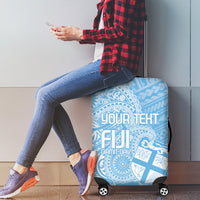 Custom Indo Fijians Luggage Cover Fiji ke Hindustani Polyneisan Paisley Blue Style LT9 - Polynesian Pride