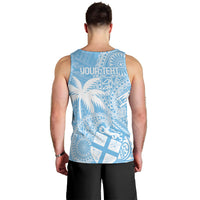 Custom Indo Fijians Men Tank Top Fiji ke Hindustani Polyneisan Paisley Blue Style LT9 - Polynesian Pride