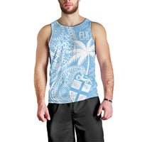 Custom Indo Fijians Men Tank Top Fiji ke Hindustani Polyneisan Paisley Blue Style LT9 - Polynesian Pride