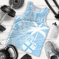 Custom Indo Fijians Men Tank Top Fiji ke Hindustani Polyneisan Paisley Blue Style LT9 - Polynesian Pride