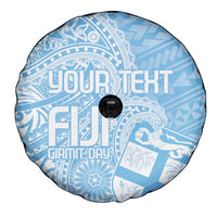 Custom Indo Fijians Spare Tire Cover Fiji ke Hindustani Polyneisan Paisley Blue Style LT9 - Polynesian Pride