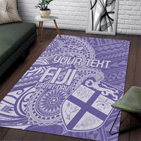 Custom Indo Fijians Area Rug Fiji ke Hindustani Polyneisan Paisley Purple Style LT9 Purple - Polynesian Pride