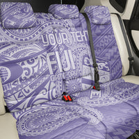 Custom Indo Fijians Back Car Seat Cover Fiji ke Hindustani Polyneisan Paisley Purple Style LT9 - Polynesian Pride