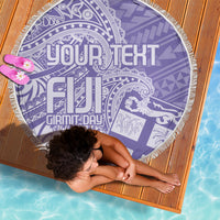 Custom Indo Fijians Beach Blanket Fiji ke Hindustani Polyneisan Paisley Purple Style LT9 - Polynesian Pride