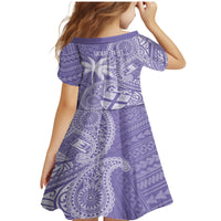 Custom Indo Fijians Family Matching Mermaid Dress and Hawaiian Shirt Fiji ke Hindustani Polyneisan Paisley Purple Style LT9 - Polynesian Pride