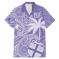 Custom Indo Fijians Family Matching Mermaid Dress and Hawaiian Shirt Fiji ke Hindustani Polyneisan Paisley Purple Style LT9 Dad's Shirt - Short Sleeve Purple - Polynesian Pride