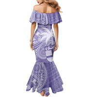 Custom Indo Fijians Family Matching Mermaid Dress and Hawaiian Shirt Fiji ke Hindustani Polyneisan Paisley Purple Style LT9 - Polynesian Pride