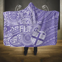 Custom Indo Fijians Hooded Blanket Fiji ke Hindustani Polyneisan Paisley Purple Style LT9 One Size Purple - Polynesian Pride