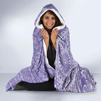 Custom Indo Fijians Hooded Blanket Fiji ke Hindustani Polyneisan Paisley Purple Style LT9 - Polynesian Pride