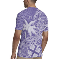 Custom Indo Fijians Rugby Jersey Fiji ke Hindustani Polyneisan Paisley Purple Style LT9 - Polynesian Pride