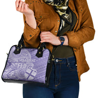 Custom Indo Fijians Shoulder Handbag Fiji ke Hindustani Polyneisan Paisley Purple Style LT9 - Polynesian Pride