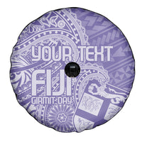 Custom Indo Fijians Spare Tire Cover Fiji ke Hindustani Polyneisan Paisley Purple Style LT9 - Polynesian Pride