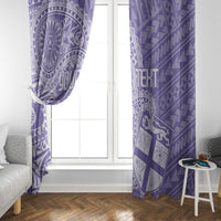 Custom Indo Fijians Window Curtain Fiji ke Hindustani Polyneisan Paisley Purple Style LT9 - Polynesian Pride