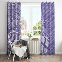 Custom Indo Fijians Window Curtain Fiji ke Hindustani Polyneisan Paisley Purple Style LT9 - Polynesian Pride