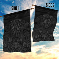 Queensland Maori Rugby Nga Hau e Wha Garden Flag Black Motif