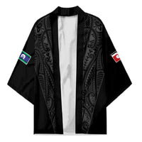 Queensland Maori Rugby Nga Hau e Wha Kimono Black Motif - Polynesian Pride