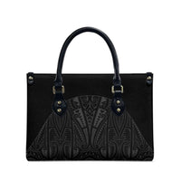 Queensland Maori Rugby Nga Hau e Wha Leather Bag Black Motif - Polynesian Pride
