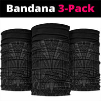 Queensland Maori Rugby Nga Hau e Wha Neck Gaiter Black Motif - Polynesian Pride
