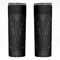 Queensland Maori Rugby Nga Hau e Wha Skinny Tumbler Black Motif LT9 Black - Polynesian Pride