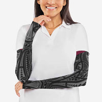 Queensland Maori Rugby Nga Hau e Wha Arm Sleeves Maroon Motif - Polynesian Pride