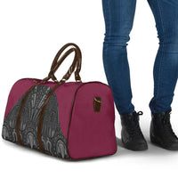 Queensland Maori Rugby Nga Hau e Wha Travel Bag Maroon Motif - Polynesian Pride
