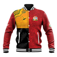 Custom British Lions-AUNZ Baseball Jacket Australia-New Zealand Indigenous Motif