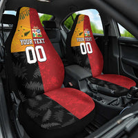 Custom British Lions-AUNZ Car Seat Cover Australia-New Zealand Indigenous Motif LT9 One Size Red - Polynesian Pride