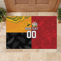 Custom British Lions-AUNZ Rubber Doormat Australia-New Zealand Indigenous Motif