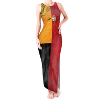 Custom British Lions-AUNZ Tank Maxi Dress Australia-New Zealand Indigenous Motif LT9 Women Red - Polynesian Pride