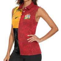 Custom British Lions-AUNZ Women Sleeveless Polo Shirt Australia-New Zealand Indigenous Motif LT9 - Polynesian Pride
