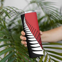Custom British Lions New Zealand Skinny Tumbler Half Black Fern LT9 - Polynesian Pride