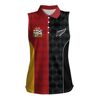 Custom British Lions New Zealand Women Sleeveless Polo Shirt Sporty Style LT9 Female Black - Polynesian Pride