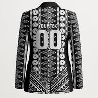 Fiji Custom Rugby National Heritage Blazer Black Traditional Masi Inspired
