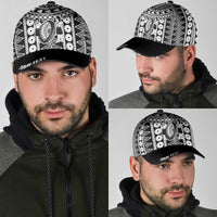 Fiji Personalized Rugby National Heritage Classic Cap Black Traditional Masi Inspired