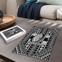 Fiji Custom Rugby National Heritage Puzzle Black Traditional Masi Inspired