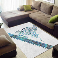 Kahui Whetu Paua shell Kowhaiwhai Taniko Personalised Area Rug Manta Ray Shark-Turtle Maori Tribal Style LT9 - Polynesian Pride