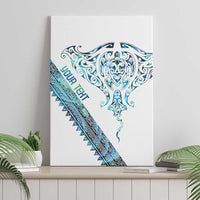 Kahui Whetu Paua shell Kowhaiwhai Taniko Personalised Canvas Wall Art Manta Ray Shark-Turtle Maori Tribal Style LT9 - Polynesian Pride