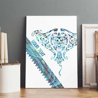 Kahui Whetu Paua shell Kowhaiwhai Taniko Personalised Canvas Wall Art Manta Ray Shark-Turtle Maori Tribal Style LT9 - Polynesian Pride