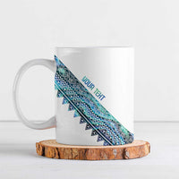 Kahui Whetu Paua shell Kowhaiwhai Taniko Personalised Ceramic Mug Manta Ray Shark-Turtle Maori Tribal Style