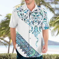 Kahui Whetu Paua shell Kowhaiwhai Taniko Personalised Hawaiian Shirt Manta Ray Shark-Turtle Maori Tribal Style LT9 - Polynesian Pride